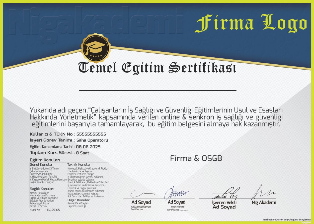 a certificate with text and images